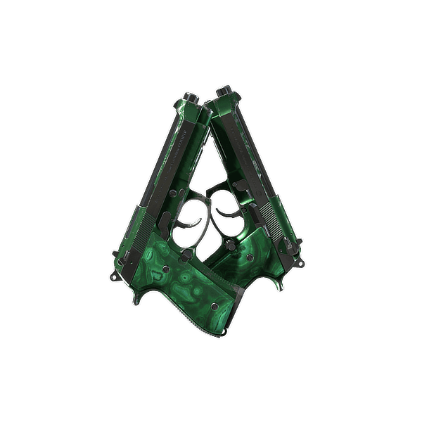 Dual Berettas | Polished Malachite Counter-Strike 2 item